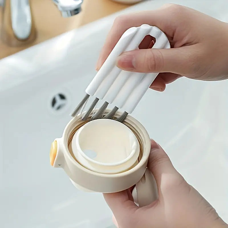 (PACK OF 2) Versatile Cleaning Brush for Keyboards, Cup Lids & More