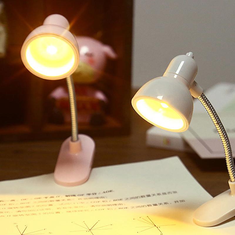 Mini LED Clip Reading Lamp Night Lights Home Portable Book Clip Lamp