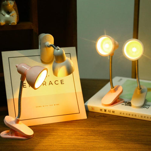 Mini LED Clip Reading Lamp Night Lights Home Portable Book Clip Lamp