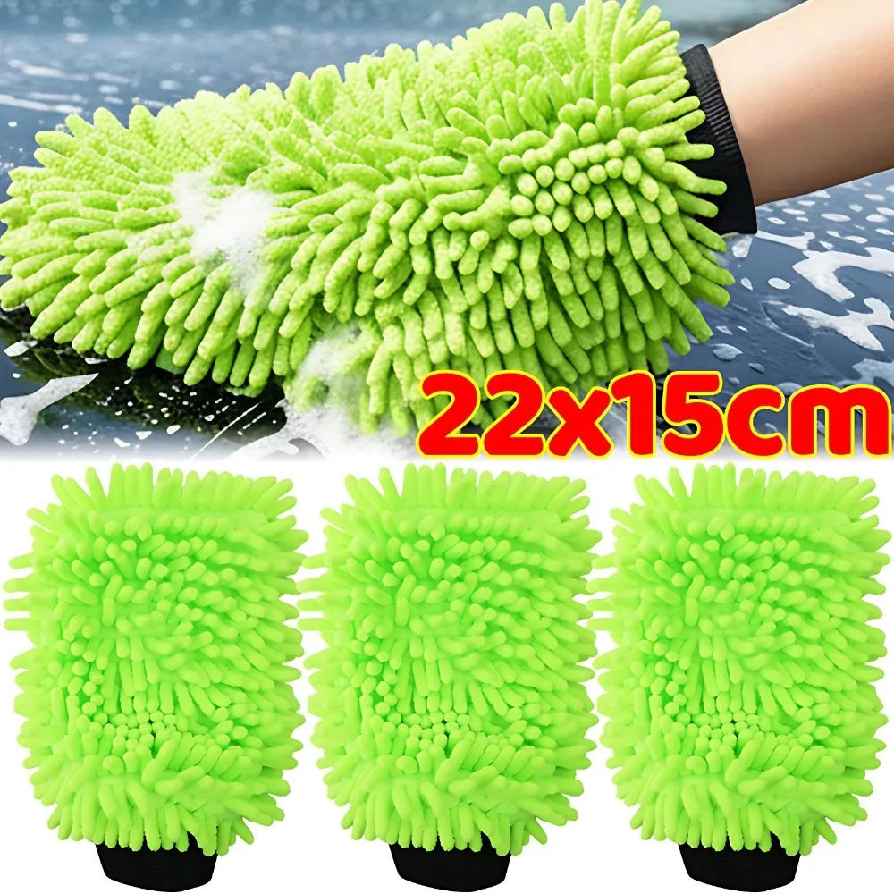Double Sided Microfiber Cleaning Mitt