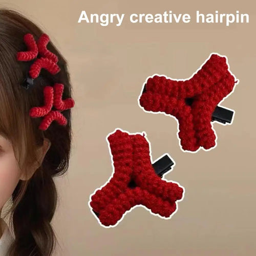 Wool Hairpin Angry One-Word Clip