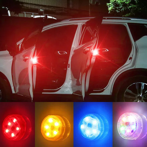(Packof 4) Car Door Warning Anti Collision Wireless Red LED Flash Alarm light