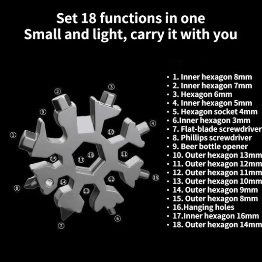 Portable EDC Multifunction Torque Snowflake