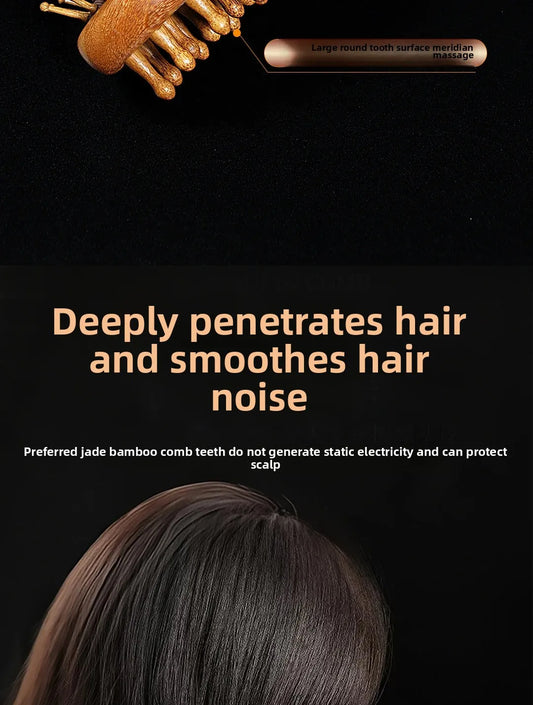 Meridian Wooden Scalp Therapy Massage Comb