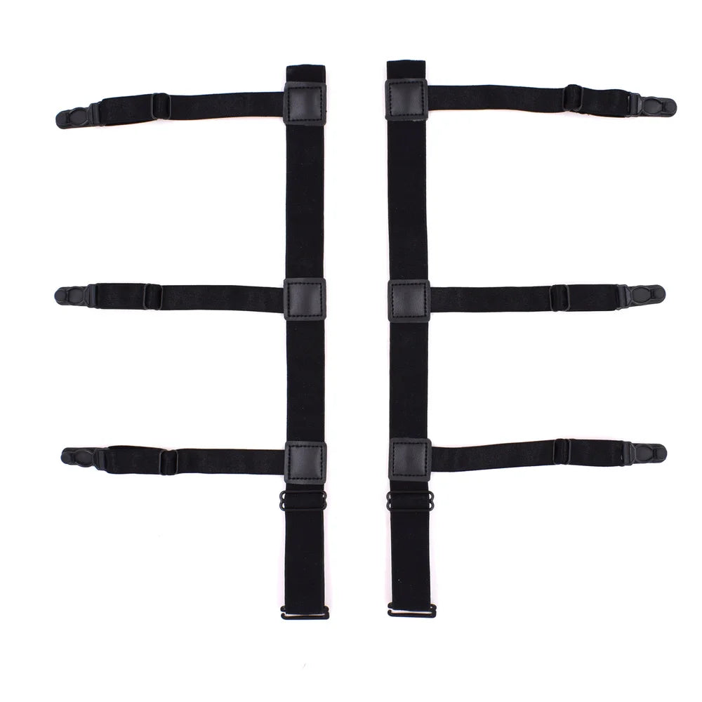 Men Shirt Stay Belt with Non-slip Locking Clips