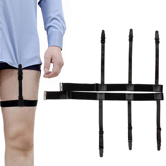 Men Shirt Stay Belt with Non-slip Locking Clips