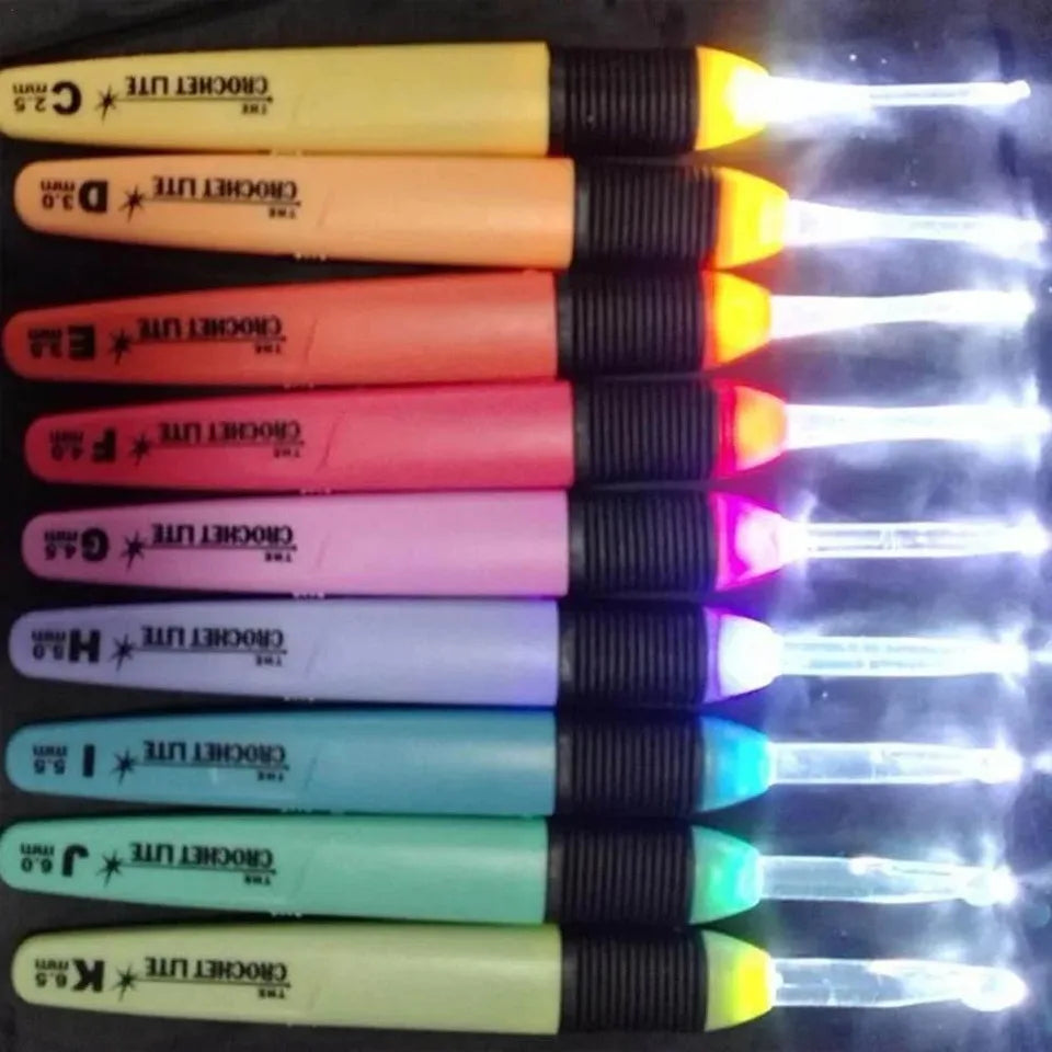 LED luminous crochet hook set