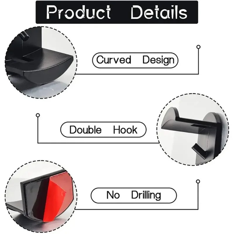Sticky Wall Mount Hook for Helmets, Caps & Hats