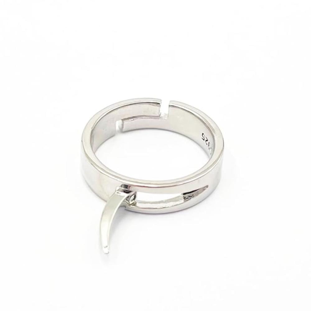 Unisex Stainless Steel Ring With Foldable Blade