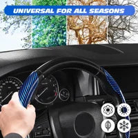 Carbon Fiber Silicone Anti-Slip Car Steering Wheel Cover Universal Fit!