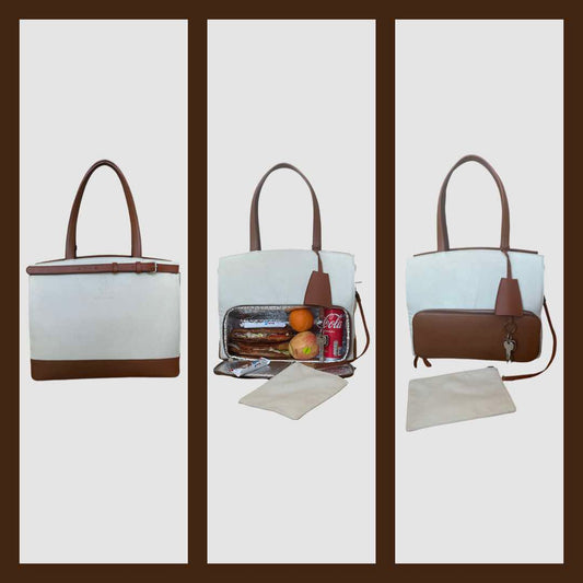 Tote Bag with Insulated Lunch Compartment