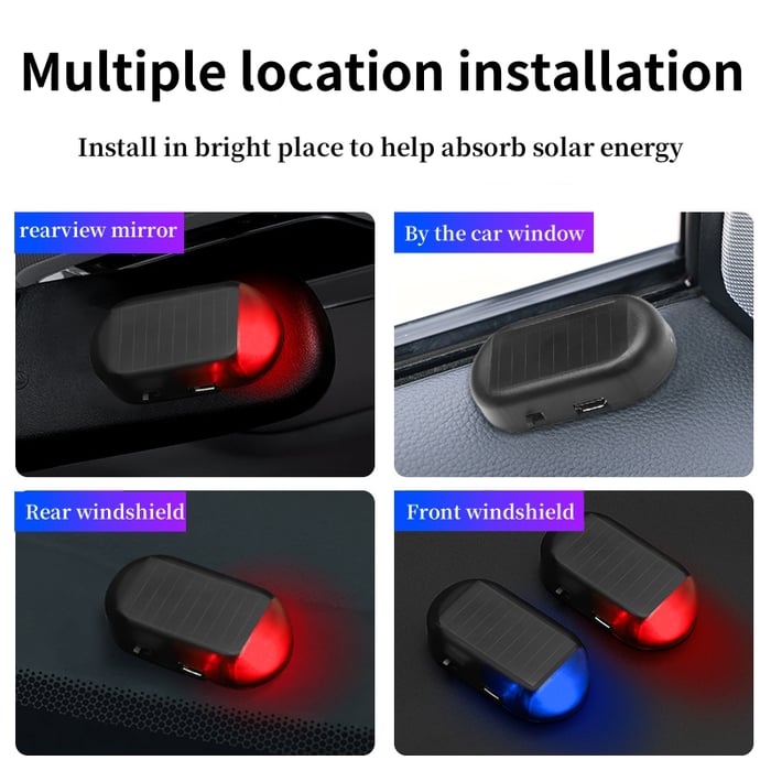 Vehicle mounted solar anti-theft light