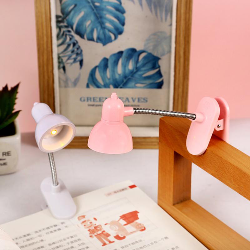Mini LED Clip Reading Lamp Night Lights Home Portable Book Clip Lamp