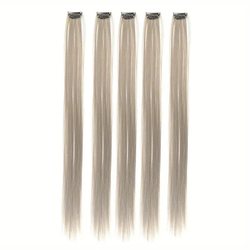 10Pc Colored Highlight Synthetic Hair Extensions