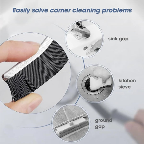 (PACK OF 2 ) Hard-Bristled Crevice Cleaning Brush