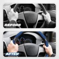 Carbon Fiber Silicone Anti-Slip Car Steering Wheel Cover Universal Fit!