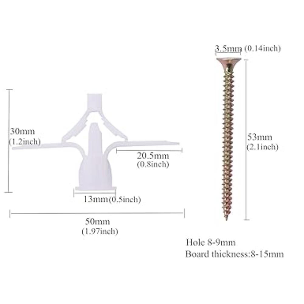 Hollow-Wall Anchors (Pack Of 50)