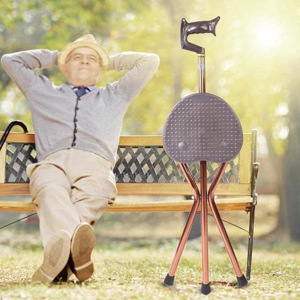 Foldable Chair with Support Stick