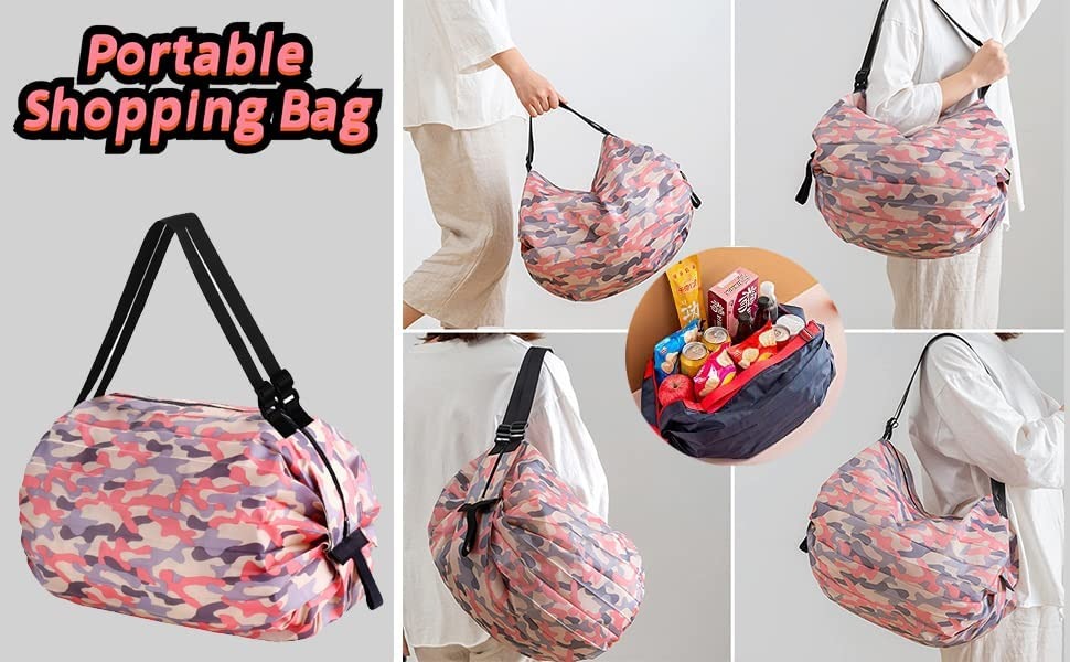 Foldable bag with semi-automatic closure for shopping and going out