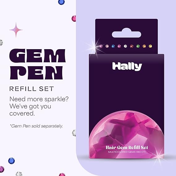 Hally Hair Gem Pen Refill Set -