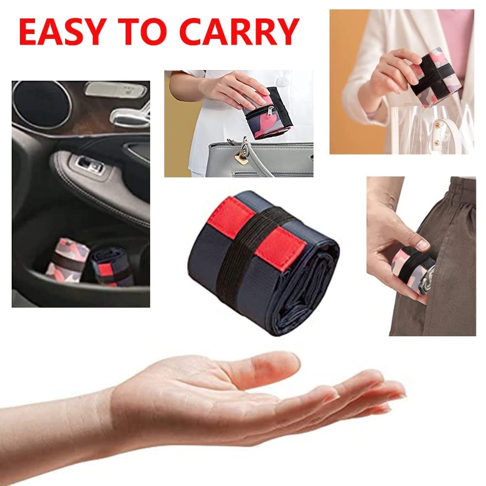 Foldable bag with semi-automatic closure for shopping and going out