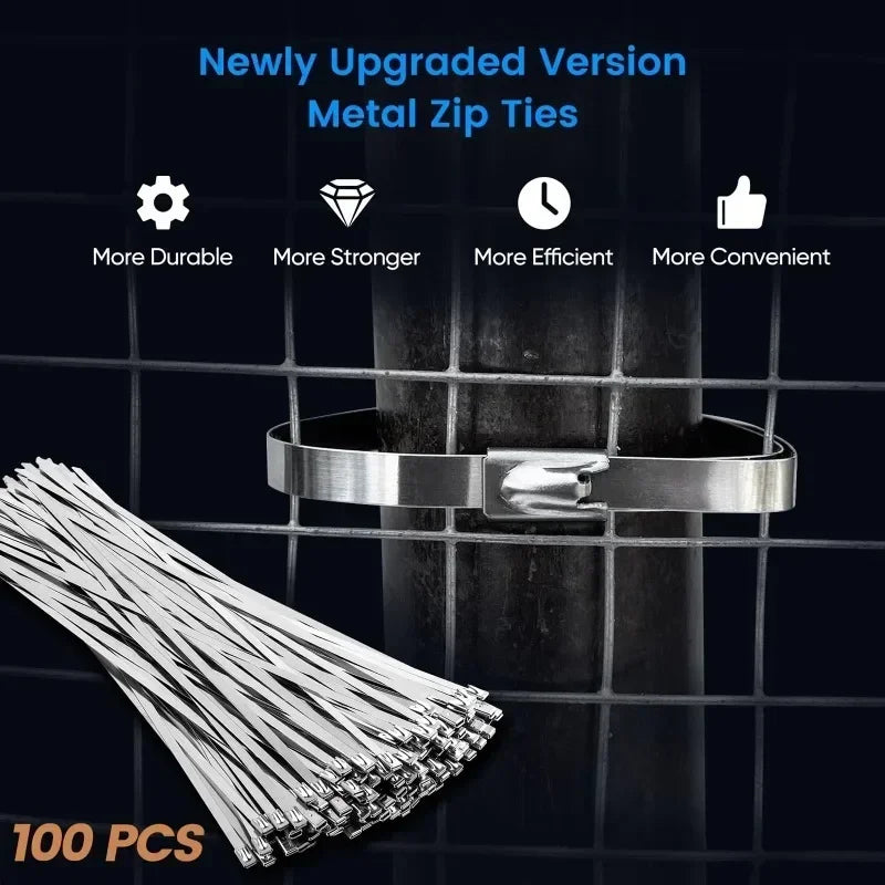 🔩304 Stainless Steel Cable Ties: Heavy-Duty, Secure & Weatherproof for Industrial & Outdoor Use