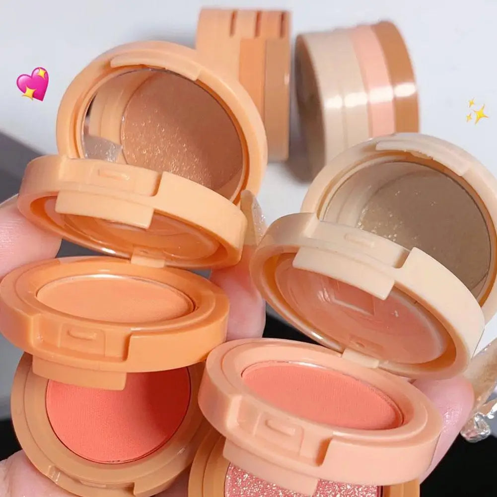 3 In 1 Matte Highlighter Blush Palette Pearly Blush