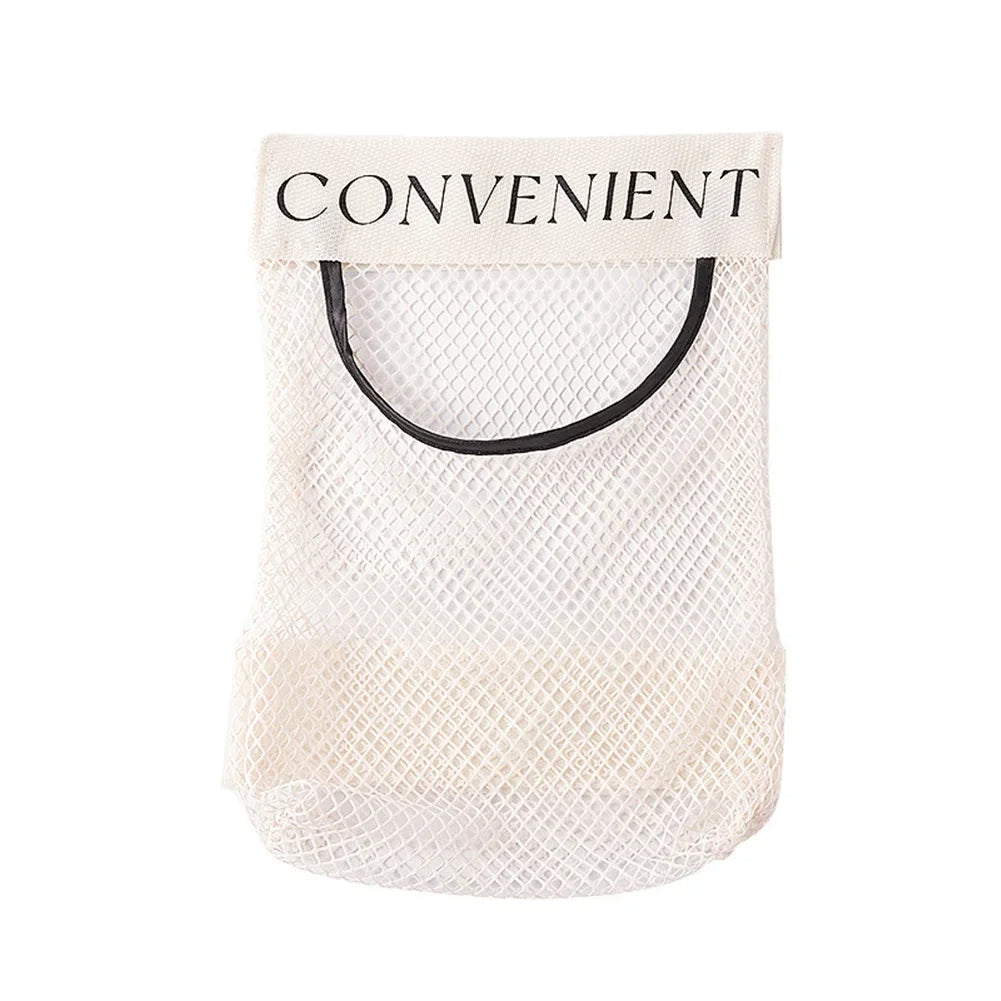 Wall Mount Mesh Garbage Bag Holder