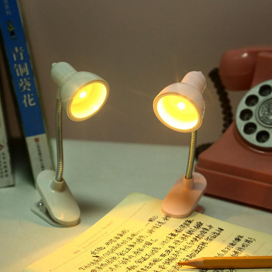 Mini LED Clip Reading Lamp Night Lights Home Portable Book Clip Lamp