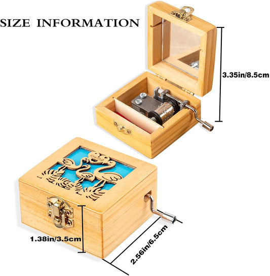 Flamingo Wood Music Box