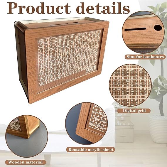 Wooden UMRAH Saving Box With Counting Target