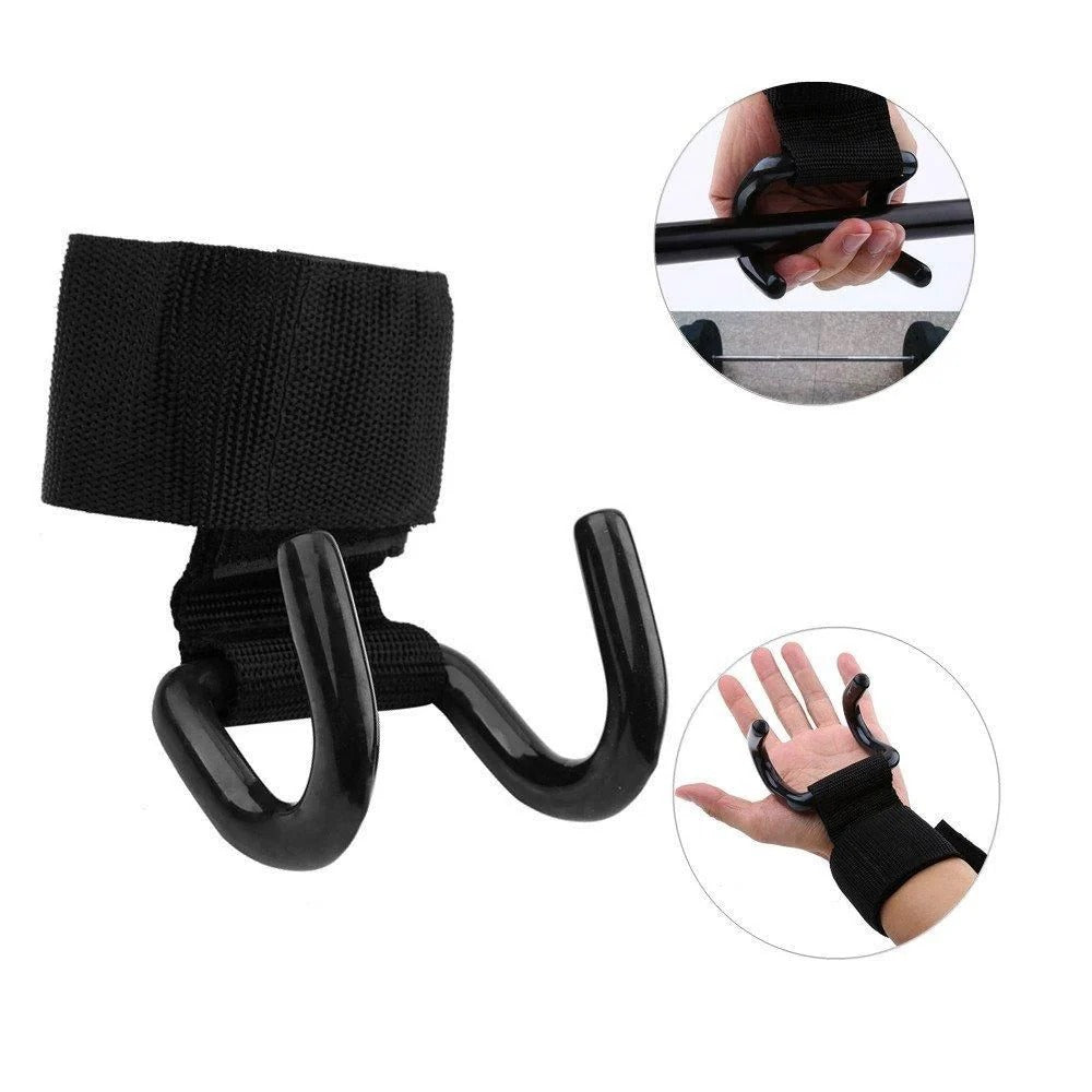 Weight Lifting Rod Hooks Wrist Support ( pair of 1 )