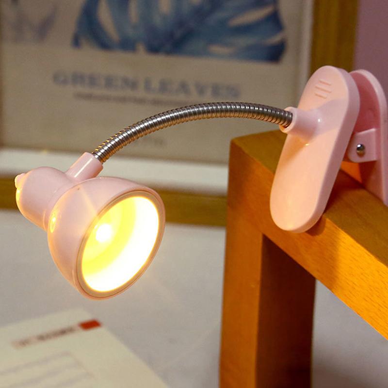 Mini LED Clip Reading Lamp Night Lights Home Portable Book Clip Lamp