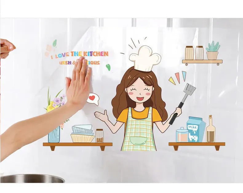 Kitchen oil-proof stickers