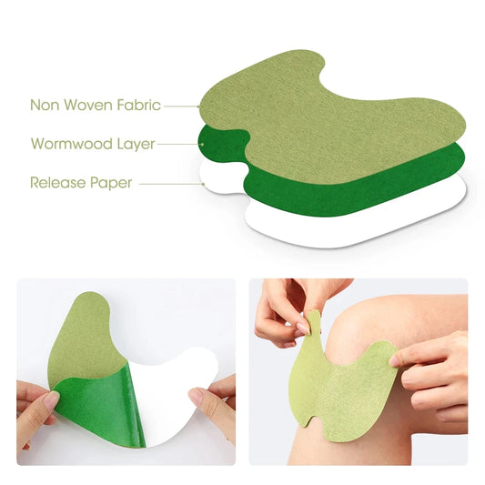 Knee Patch Self-adhesive Wormwood Cervical Spine Paste Sports Joint Injuries Pain Plaster for Rheumatic Diseases
