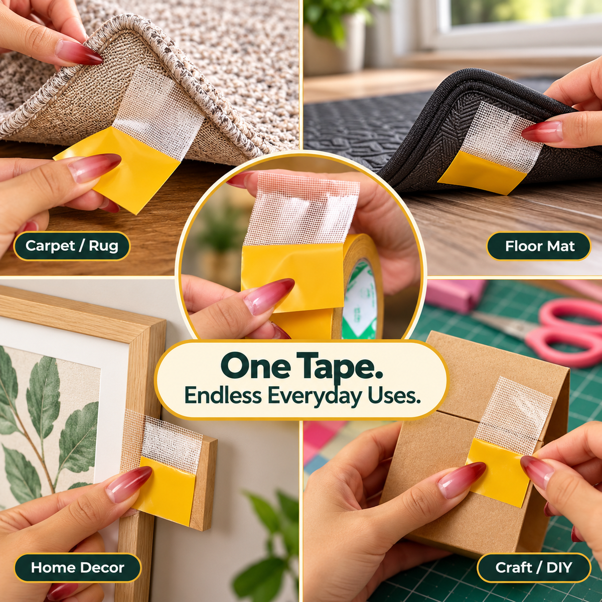 Heavy-Duty Double-Sided Mesh Fixing Tape 🛠️📏