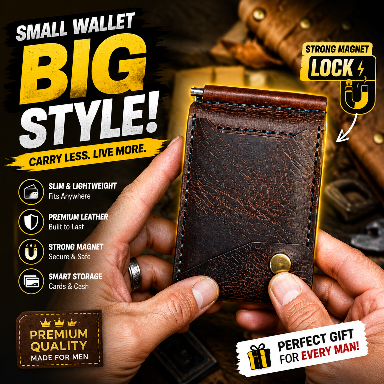 🖤 UrbanCraft Leather Wallet ✨