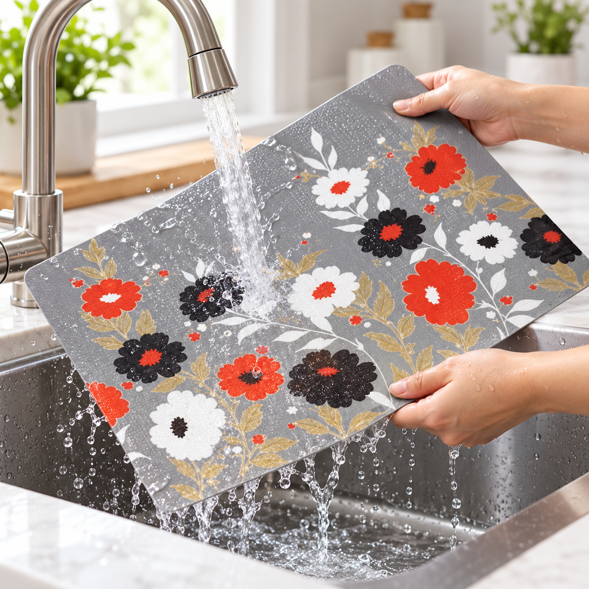 ๐ธ Floral FreshGuard Refrigerator Shelf Mats