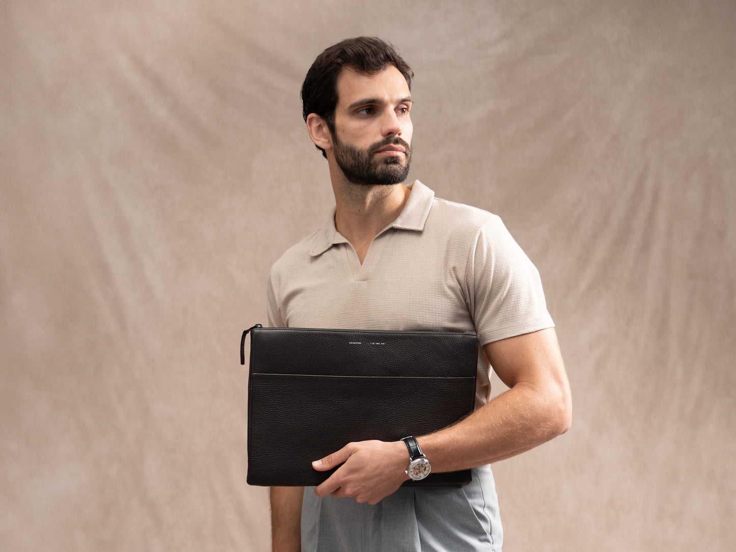 Leather Folio Laptop Bag