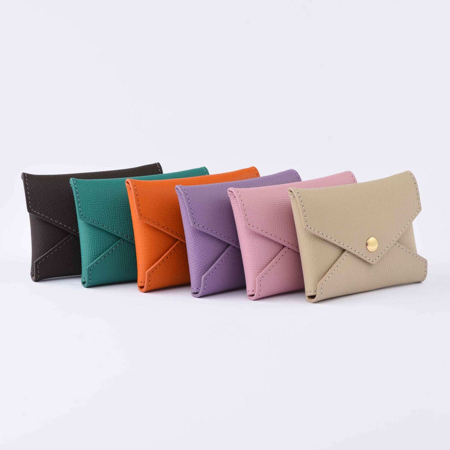 LEATHER MINI ENVELOPE BAG CHARM CARD HOLDER