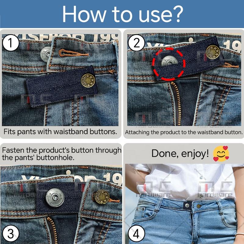 Adjustable Jeans Waist Extender Button 👖✨