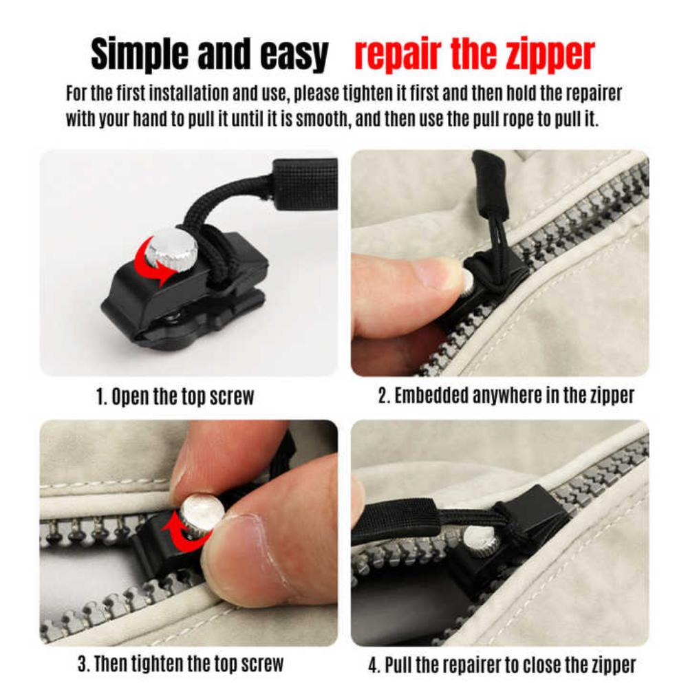 Universal Instant Zipper Repair Replacement Teeth (Pack of 10)