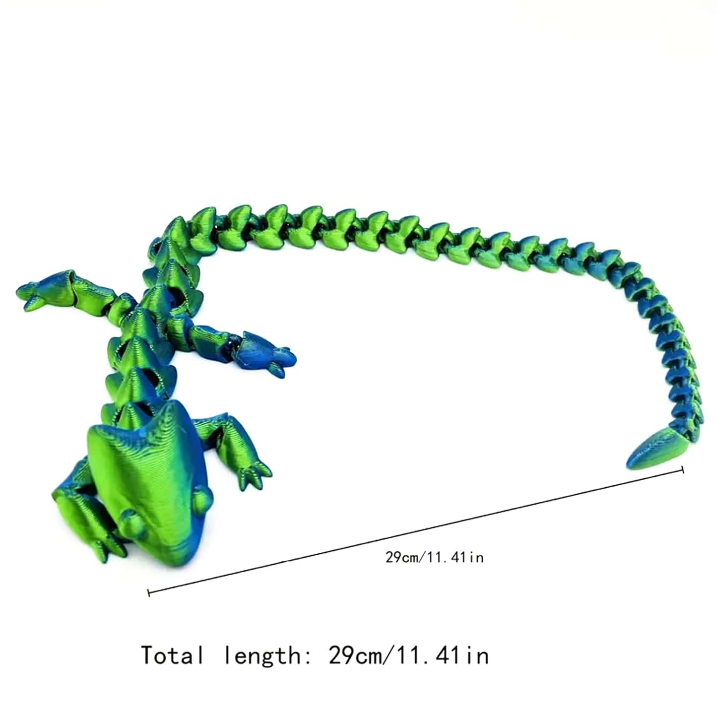 🌈🦎 Rainbow Articulated Lizard Toy