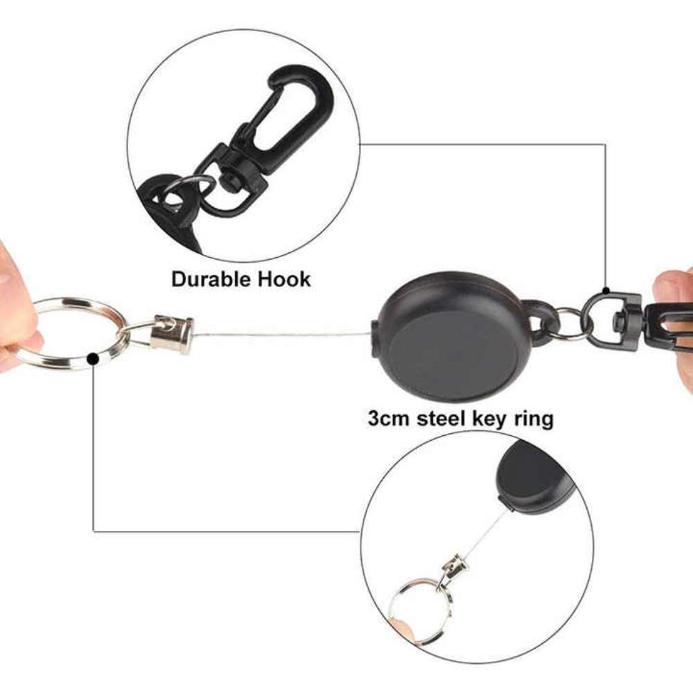Automatic Retractable Wire Rope Key Chain