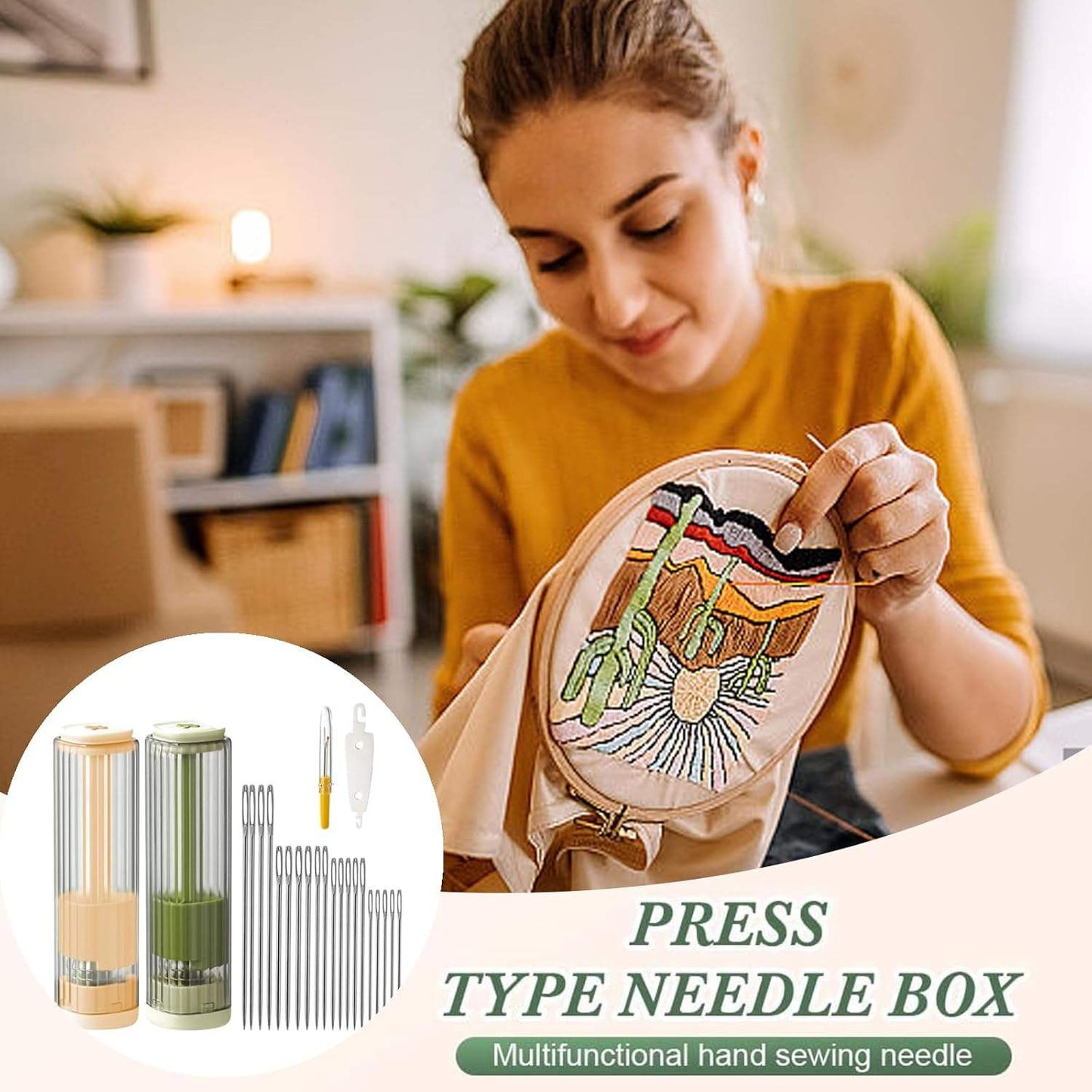 Smart Press Needle Storage Case 🧵✨