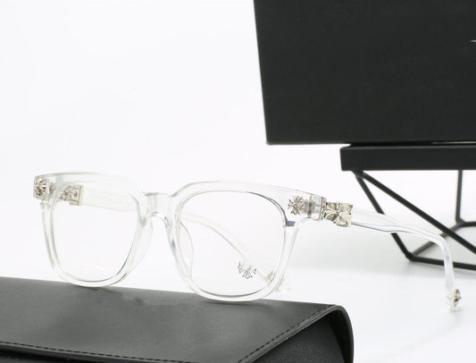 Blue Light Filter Eyeglasses with Fashion Metal Accents