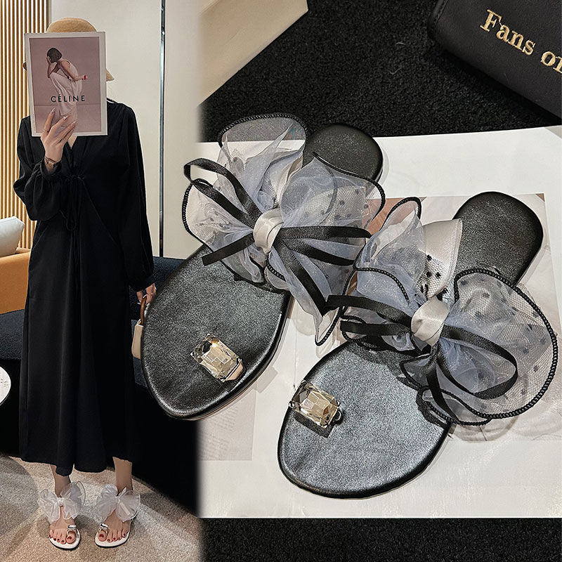 Bow Design Women's Flat Slippers