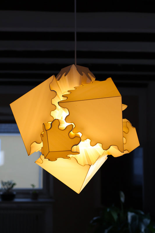 New 3D Rotating Gear Cube Lamp