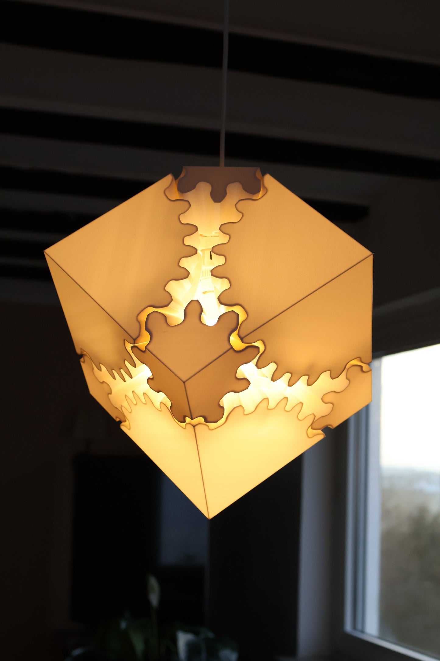New 3D Rotating Gear Cube Lamp