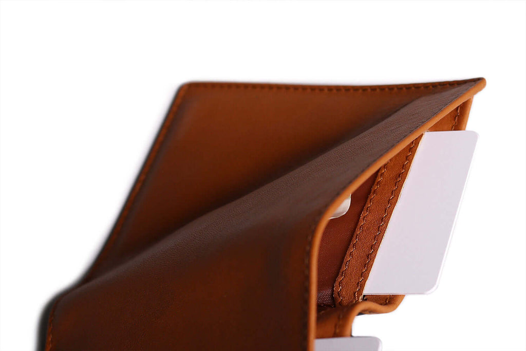 Leather Bifold Wallet with RFID Protection
